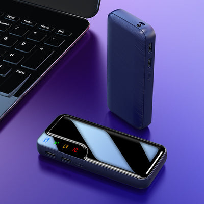 Power Bank de Espejo con Textura Cuero - 5 Secciones Premium - Image 3