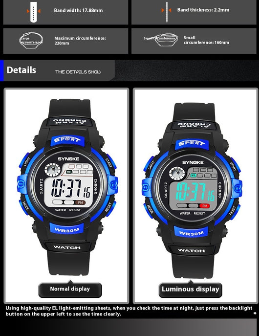 Reloj Deportivo Luminoso Resistente al Agua para Estudiantes - Image 11
