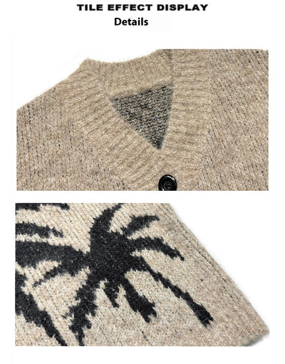 Cardigan de Punto Cuello V Mujer Estilo Relajado Suéter Holgado - Image 11