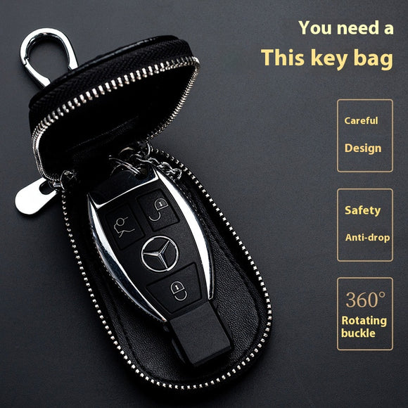 Funda de Cuero Genuino para Llaves de Auto - Unisex