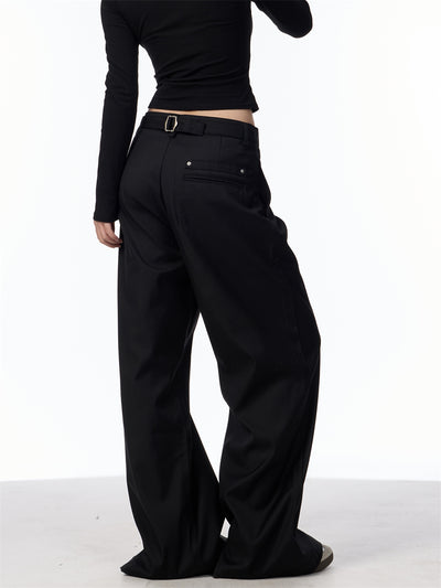 Pantalón Casual Holgado con Pliegues Dobles y Remaches - Image 7
