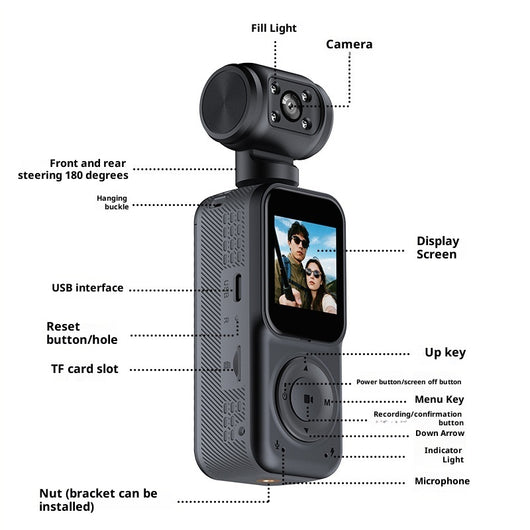 Cámara 4K Ultra Clara Portátil para Deportes y Aventuras al Aire Libre - Image 18