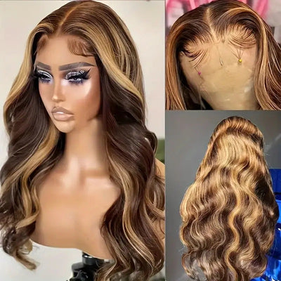 Peluca Frontal de Encaje 13x4 Ondas Grandes con Highlights Piano - Cabello Rizado Largo - Image 10