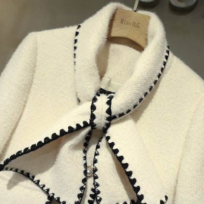Chaqueta de Terciopelo Visón Estilo Western con Solapa y Moño - Image 5