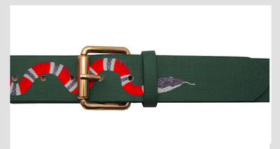 Cinturón de Cuero con Diseño de Serpiente para Hombre - Image 10