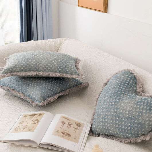 Funda de Almohada Jacquard con Franja de Denim - Image 15