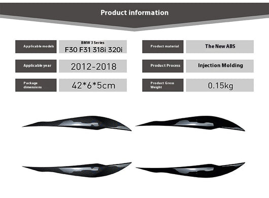 Stickers Decorativos para Faros BMW Serie 3 F30 F31 318i 320i 2012-2018 - Image 6