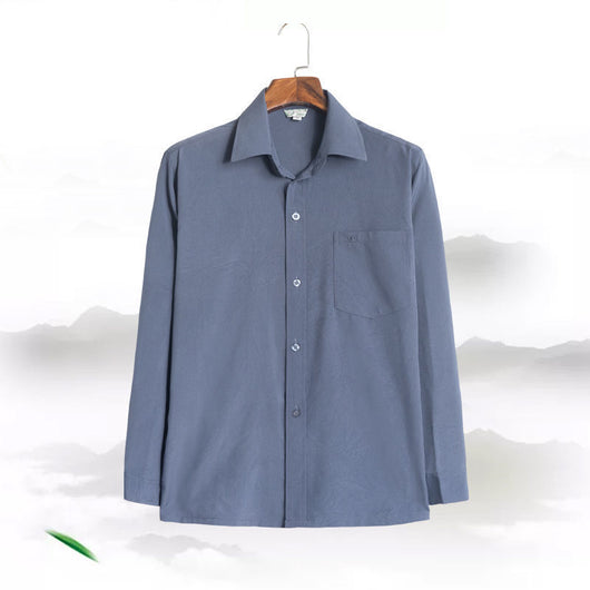 Camisa Casual Suelta de Manga Larga para Hombre - Image 4