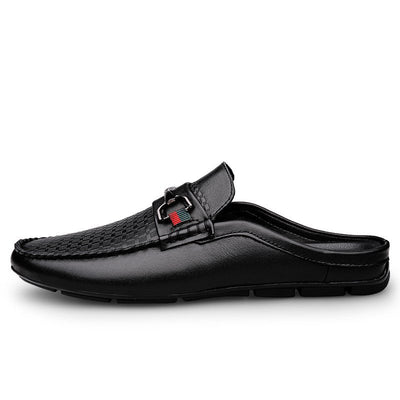 Pantuflas Hombre Cuero Casual - Mocasines Cómodos Sin Cordones - Image 32