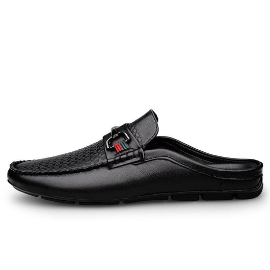 Pantuflas Hombre Cuero Casual - Mocasines Cómodos Sin Cordones - Image 32