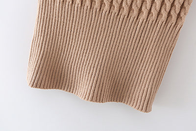 Chaleco Tejido Retro Cuello Redondo Cintura Anudada sin Mangas - Image 14