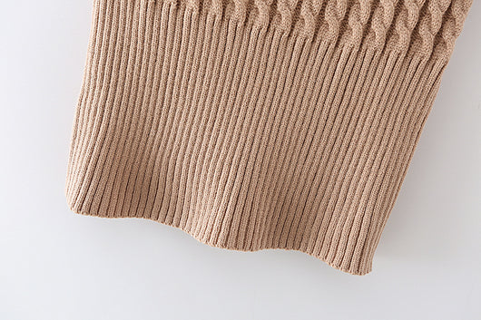 Chaleco Tejido Retro Cuello Redondo Cintura Anudada sin Mangas - Image 14