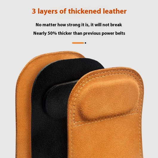Guantes de Fitness con Soporte de Palma - Cuero Grueso de 3 Capas para Hombre y Mujer - Image 3