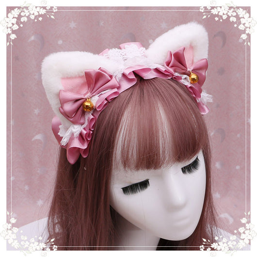 Diadema Lolita Gatita de Peluche con Encaje - Accesorio Anime Japonés - Image 14