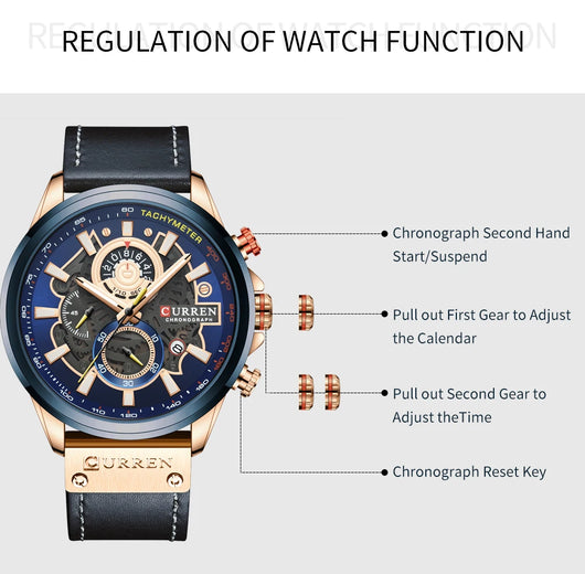 Reloj Multifuncional con Calendario y Correa Resistente al Agua para Hombre - Image 18