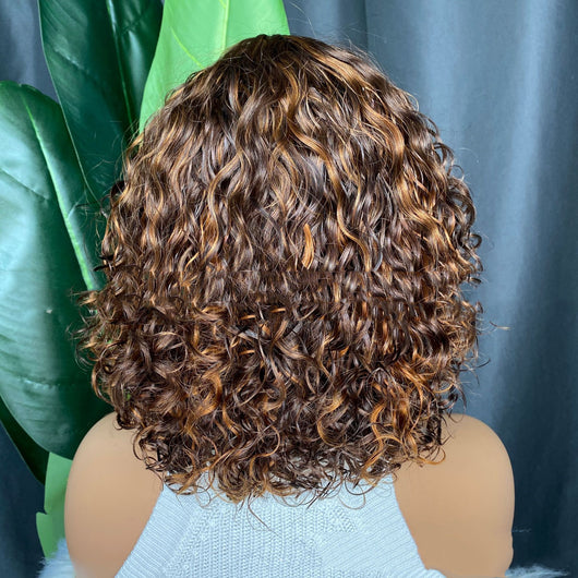 Peluca de Cabello Humano Rizado Confeccionada a Máquina - Image 5