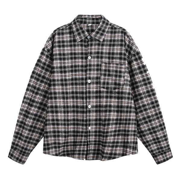 Camisa de Cuadros Retro Bloques de Color para Hombre - Image 6