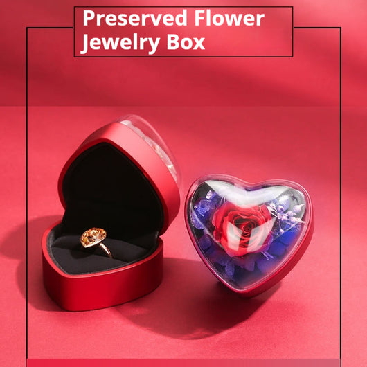 Anillos y Colgantes de Rosas Preservadas para San Valentín con Caja de Almacenamiento - Image 9
