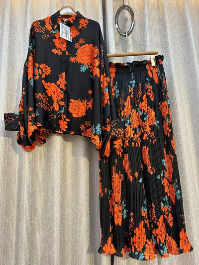Conjunto de Dos Piezas: Blusa Estampada Personalizada + Pantalón Ancho de Cintura Alta - Image 32