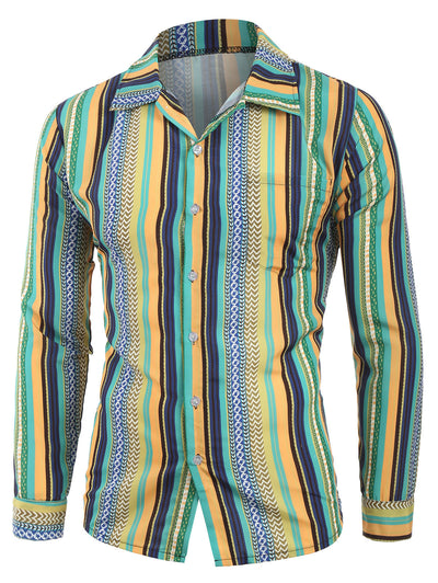 Camisa de Manga Larga con Estampado Digital - Casual y Versátil - Image 7