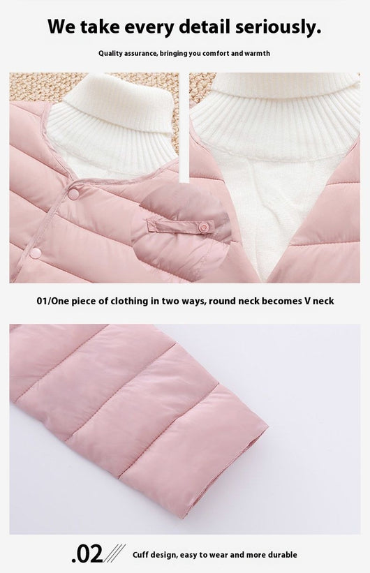 Chaqueta Corta Acolchada de Algodón para Mujer - Ligera y Cálida - Image 23