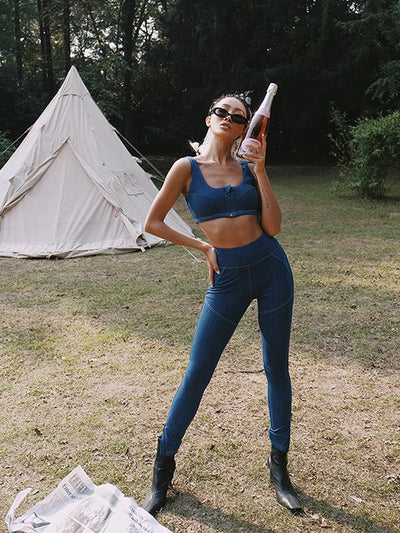 Playera Deportiva Denim Vintage Estilo California para Niñas - Image 12