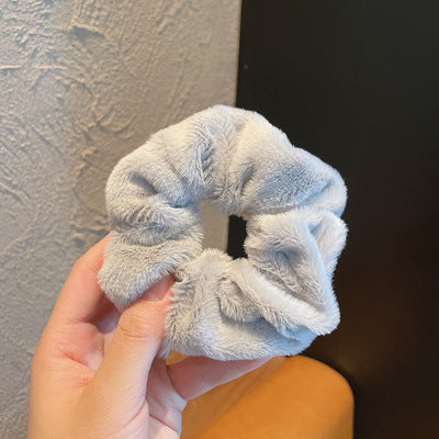 Coletero de Felpa Esponjoso Estilo Macaron - Lazo para el Cabello - Image 9