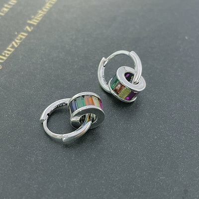 Aretes de Plata Esterlina S925 con Degradado - Diseño Minimalista y Elegante - Image 7