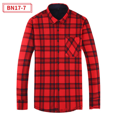Camisa Abrigo Cuadros Cálida para Hombre - Estilo Casual Moderno - Image 3