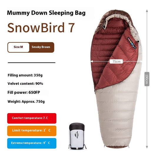 Saco de Dormir Premium con Plumón de Ganso Cálido y Confortable - Image 9
