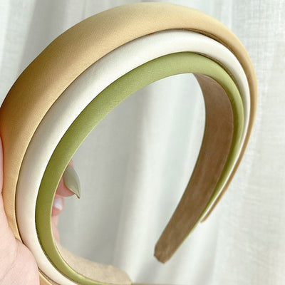 Diadema Retro de Satén con Esponja - Accesorio para Cabello Francés de Ancho Generoso - Image 97