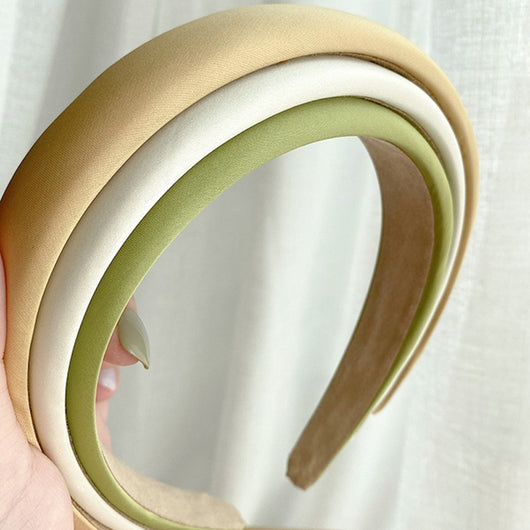 Diadema Retro de Satén con Esponja - Accesorio para Cabello Francés de Ancho Generoso - Image 97