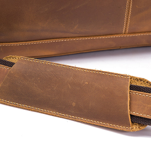 Bolso de Cuero Vintage Crazy Horse para Hombre - Image 11