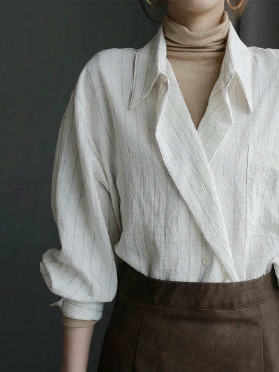 Cardigan Rayado con Botones - Blusa Suelta y Cómoda - Image 14