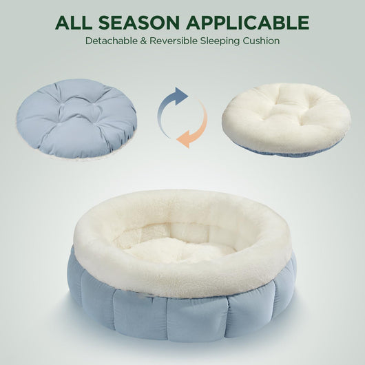 Cama Donut para Perros Pequeños y Gatos - Cómoda Cama Redonda Lavable con Base Antideslizante - Image 7