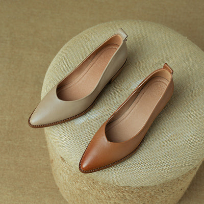Tacones Bajos de Piel de Oveja para Mujer - Image 10