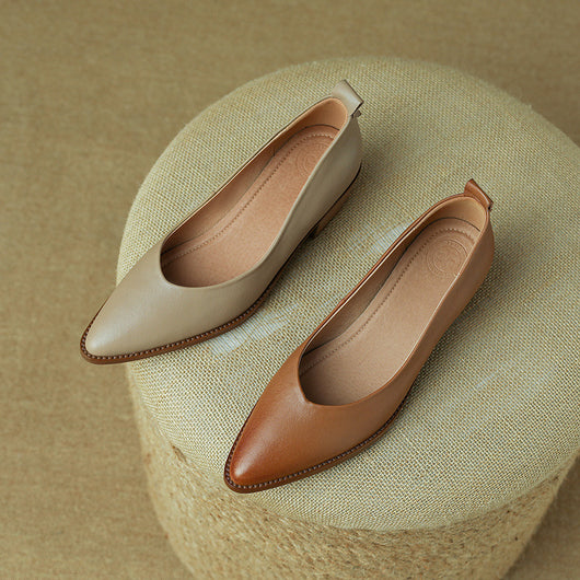 Tacones Bajos de Piel de Oveja para Mujer - Image 10