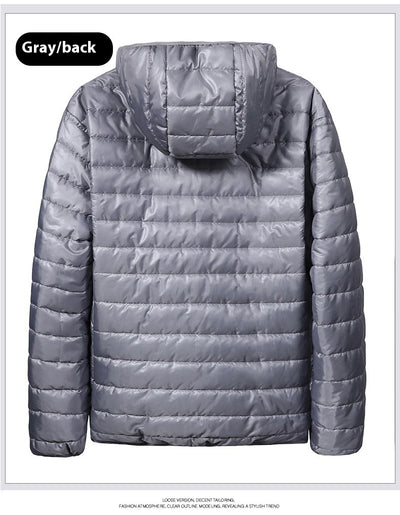 Chaqueta Acolchada Ligera con Capucha para Hombre - Abrigo Casual Cálido - Image 23