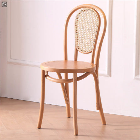 Sillas de Comedor Vintage Francesas de Madera Maciza con Tejido de Ratán - Image 32
