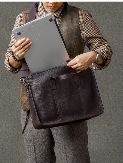 Bolso Ejecutivo de Cuero Grueso para Hombre - Image 8