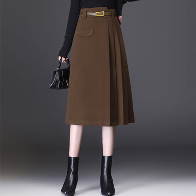 Falda Plisada A-line Midi Slim para Mujer - Image 10