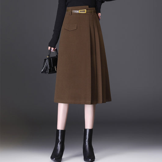 Falda Plisada A-line Midi Slim para Mujer - Image 10