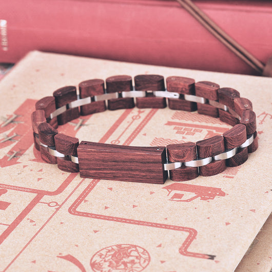Pulsera de Madera Ébano, Palo de Rosa y Madera de Cebra - Diseño Europeo y Americano - Image 13