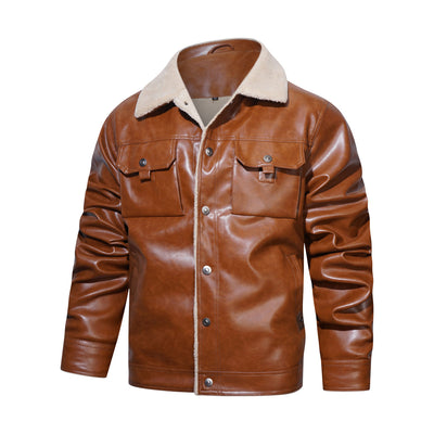 Abrigo de Piel Sintética con Múltiples Bolsillos para Hombre - Image 4