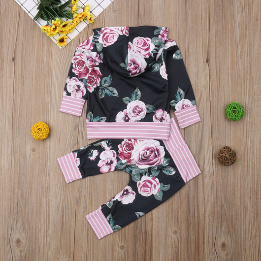 Conjunto Infantil Floral: Blusa y Pantalón para Primavera y Otoño - Image 11