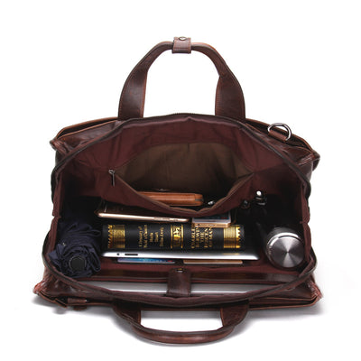 Maletín de Cuero Genuino para Hombre - Bolsa Mensajero Profesional con Compartimento para Laptop - Image 2