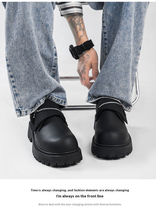 Zapatos Casuales de Plataforma en Cuero para Hombre - Image 9