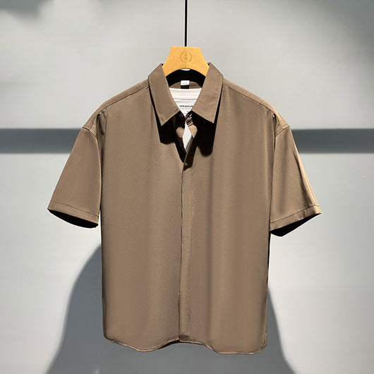 Camisa de Seda de Hielo sin Planchado para Hombre - Image 11