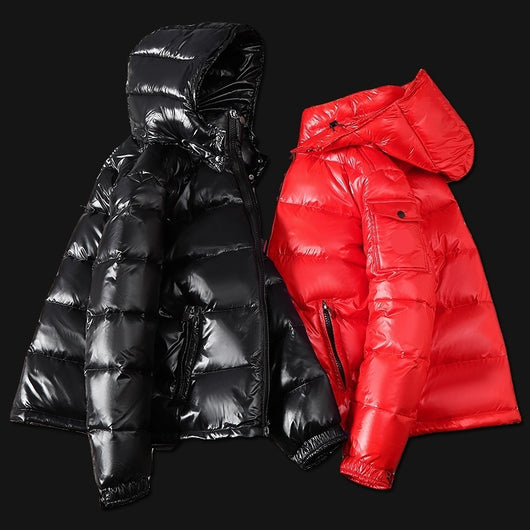Abrigo Corto Brillante Acolchado para Hombre - Chaqueta de Plumón Térmico - Image 11