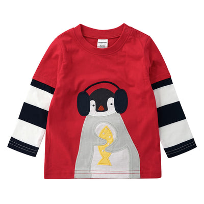 Suéter Infantil Cuello Redondo con Mangas Rayadas - Image 12